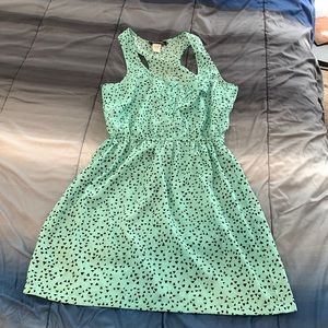 Green geometric dress